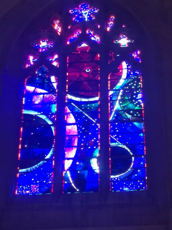 Stain Glass in the National Cathedral in  DC.